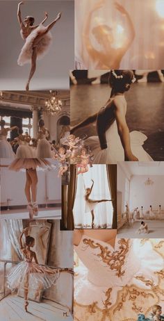 a collage of ballet images with dancers