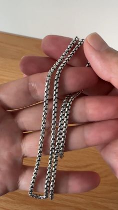 Chain Necklace For Men, Silver Chain For Men, Box Chain Necklace, Necklace For Men, Silver Box, Sterling Silver Mens, Silver Man, Box Chain, Men Necklace