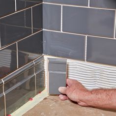 Master the Art Of Subway Tile | Family Handyman How To Tile, Trendy Bathroom Tiles, Subway Tiles Bathroom, Bathroom Shower Walls, Tile Layout, Bullnose Tile, Ideas For Bathroom, Tiling Tools, Tiles Bathroom