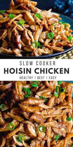 slow cooker hoisin chicken is an easy and healthy meal that's ready in less than 30 minutes