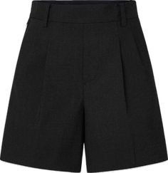 Elegant High-waisted Shorts For Business Casual, Elegant Tailored Shorts, Classic Formal Shorts With Belt Loops, Elegant Workwear Shorts, Tailored Elegant Shorts, Elegant Formal Shorts With Belt Loops, Tailored Formal Shorts, Classic High Waist Shorts For Business Casual, Elegant High-waisted Bermuda Shorts For Work