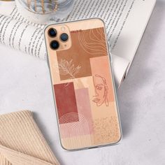 a phone case with an image of a woman's face on it