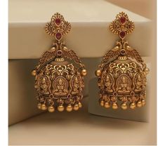 Gold Earrings Butta Designs, Jhumkas Gold Indian Bridal, Antic Jumkas Gold, Ear Rings Jumkis Gold, Kasulaperu Earrings Jewellery Designs, Bridal Buttalu Gold, Ear Rings Gold Buttalu, Gold Buttas Earrings, Ear Rings Gold Indian Bridal