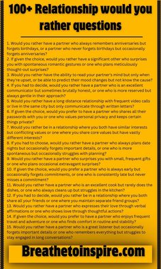 a yellow and black poster with the words, 100 + relationship would you father questions?