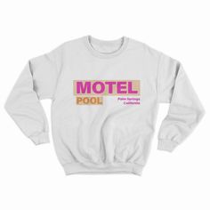 Unleash your inner wanderlust with the Motel Crewneck. Reminiscent of Route 66's heyday, this crewneck is the perfect summer staple. Jump into the pool of nostalgia with its playful design and embrace the freedom of the open road (and pool). Motel Pool, Palm Springs California, Paradise Found, Open Road, Summer Staples, The Freedom, Route 66, Playful Design, The Pool