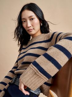 Jack Sweater Stripe – La Ligne Marin Sweater, Pamela Hanson, Chelsea Girls, Camel Sweaters, Lady M, Cable Sweater, Turtle Neck Dress, St Lucia, Sweater Set