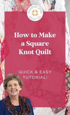 Save this tutorial for How to Make a Square Knot Quilt. Jenny Doan demonstrates how to make a gorgeous Square Knot quilt using 2.5 inch strips of precut fabric (jelly rolls). Jenny Doan Tutorials, Knot Quilt, Msqc Tutorials, Missouri Quilt Tutorials, Missouri Quilt Company, Quilt Top Patterns, Missouri Star Quilt Company Tutorials, Missouri Star Quilt Tutorials, Quilt Videos