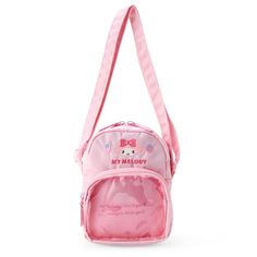 Carry your essentials in style with the Sanrio My Melody Kids Shoulder Bag. Measuring 18x14x7.5cm, this cute and compact bag is perfect for young fans. Ideal for school or outings, it features a delightful My Melody design and an adjustable strap for comfort. Cute School Satchel With Zipper Closure, Cute School Shoulder Bag With Zipper, School Crossbody Shoulder Bag With Zipper Pouch, Crossbody Shoulder Bag With Zipper Pouch For School, Cute School Satchel Pouch, Cute School Satchel With Pouch Shape, Cute School Satchel In Pouch Shape, Pink Pouch Bag For Students, Trendy Shoulder Bag With Zipper Pouch For School