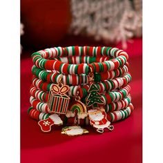 Gender:Women's; Style:Christmas Day; Jewelry Type:Jewelry Set,Beaded Bracelet; Material:Acrylic; Shipping Weight:0.1; Package Dimensions:8.02.08.0; Listing Date:09/19/2024 Christmas Story Beaded Bracelets, Christmas Beaded Bracelets For Kids, Adjustable Multicolor Bracelet For Holiday, Adjustable Multicolor Bracelets For Holiday, Multicolor Christmas Bracelet Jewelry, Adjustable Multicolor Christmas Jewelry, Adjustable Multicolor Jewelry For Holiday, Christmas Bracelet Ideas, Charm Bead Bracelet