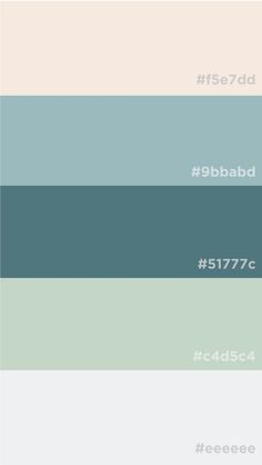 the color scheme for different shades of blue and green