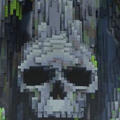 an image of a skull made out of blocks