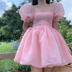 Mini Princess Dress, Sweet Pink Dress, Fluffy Dress, Easter Dresses For Toddlers, Preppy Women, Mori Fashion, Puffy Dresses, Puff Dress, Dress Korean