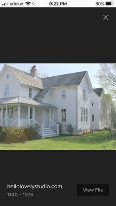 an image of a white house on the screen