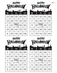 the printable halloween calendar for kids is shown in black and white, with three different numbers