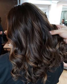 Black Hair Balayage Highlights, Hair Color Black Hair, Hair Balayage Highlights, Color Black Hair, Highlights Curly, Highlights Curly Hair, Hair Color Black