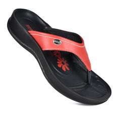 Comfortable ladies thong sandals of Aerosoft are made to add a feeling of relaxation to your journey. The weightless feel of our womens summer sandals makes outdoor works possible for all the active females. Iconic upper and orthotic insole makes up the ideal combination for the feet. The arch support for women is induced efficiently in the sole to get you through the routine work. These thong sandals have polyurethane gel injected sole for increased durability and a secured feel. It is becoming Casual Red Toe Post Flip Flops, Red Cushioned Flip Flops For Vacation, Ortholite Insole Flat Slippers, Comfortable Red Flip Flops For Vacation, Red Beach Sandals With Removable Insole, Red Synthetic Flip Flops For The Beach, Ortholite Insole Flat Flip Flops For Beach, Red Cushioned Flip Flops For The Beach, Red Cushioned Flip Flops For Beach