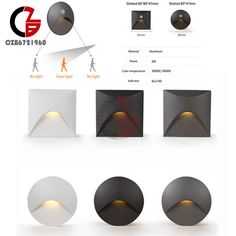 the different types of lights are shown in this page, including one light and two lamps