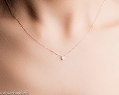 Simple diamond necklace is a minimalist necklace for women who have a elegant style.. Perfect Everyday necklace... It is made by 14k solid gold with a shiny diamond ♡ ► FEATURES; Material Options: 14k White Gold-14K Rose Gold-14K Yellow Gold Gemstone: 3mm diamond ; 0.1 ct (Color G; clarity VS) Length : Standart length is 17''+0.5'' extention chain (The necklace on the photo is also 17'' in length). ❥ I can adjust necklace length to your demands, please add me a note during check out if you wish Everyday Necklace Simple, Simple Diamond Necklace, Rose Gold Diamond Necklace, Diamond Necklace Simple, Black Hills Gold Jewelry, Classy Necklace, Gold Necklace Simple, Solitaire Pendant Necklace, Simple Diamonds