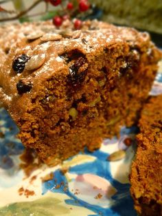 a close up of a piece of cake on a plate