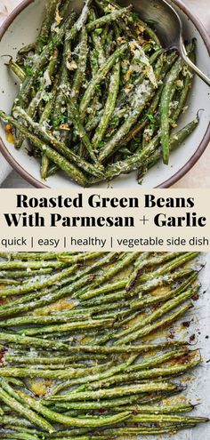 roasted green beans with parmesan and garlic