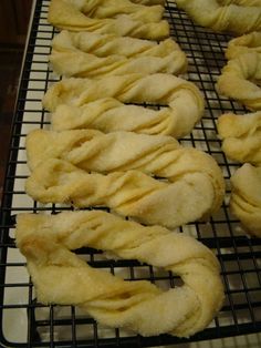 freshly baked pastries cooling on a rack in the oven, ready to be eaten