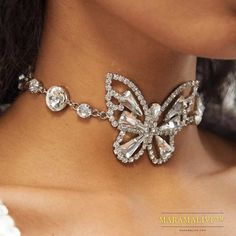 Exaggerate Butterfly Crystal Choker Necklace for Women Fashion Wedding Rhinestone Collar Necklace Party Jewelry Gift Homecoming Jewelry, Wedding Choker Necklace, Butterfly Choker, Butterfly Crystal, Cosplay Jewelry, Expensive Jewelry Luxury, Crystal Choker Necklace, Choker Pendant, Statement Choker Necklace