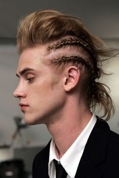 Nice White Men with Braids and Cornrows 2015 French Braids Men, Short Punk Hair, Mens Medium Length Hairstyles, 2015 Hairstyles, Punk Hair, Mens Haircuts Fade