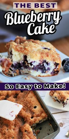 the best blueberry cake so easy to make