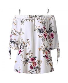 Buy Plus Size Floral Cold Shoulder Blouse - White - 3728355212 online, fidn many other Plus Size Women's Clothing Blouse Plus Size, Womens Blouses, Bohemian Blouses, Blouse Casual, 2018 Fashion, Trendy Plus Size Clothing, Cold Shoulder Blouse, Plus Size Blouses, Casual Blouse