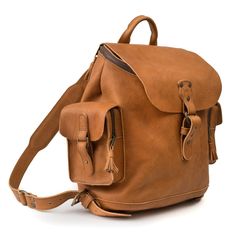 This leather backpack is light brown Brown Leather-lined Backpack For Daily Use, Brown Leather-backed Backpack, Brown Leather Backpack With Detachable Strap For On-the-go, Brown Leather Travel Backpack With Anti-theft Pocket, Brown Leather-backed Adventure Backpack, Cross Country Trip, Women Leather Backpack, Gorgeous Leather, Textile Arts