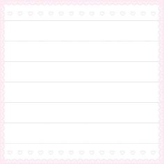 a blank notepad with hearts and lace on the edges, in light pink color