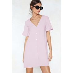 Nasty Gal Late Registration Dress (585 ZAR) ❤ liked on Polyvore featuring dresses, rose, short sleeve mini dress, pink dress, pink button up dress, short sleeve dress and flounce dress Late Registration, Pink Ruffle Dress, White Crochet Top, Light Mauve, Mini Dress Pink, Flounce Dress, Frilly Dresses, Mauve Dress, Flounced Dress