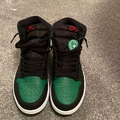 Pine Green Black. Only Worn Once Inside The House. Size 9 In Men . 11 In Woman . Purchased From Stockx. Authentic. Comes With Box Nike Jordan Shoes With Boost Midsole, Nike Jordan Shoes With Boost Midsole And Round Toe, Green Leather Jordan Shoes With Contrast Sole, Nike Jordan Shoes With Rubber Sole And Round Toe, Green Jordan Shoes With Round Toe, Green Leather Jordan Shoes With Round Toe, Nike High-top Jordan Shoes With Rubber Sole, Green Jordan Shoes With Laces And Round Toe, Green Jordan Shoes With Round Toe And Laces