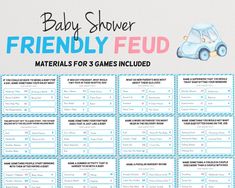 the baby shower game is filled with instructions to help you play and learn how to use it