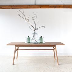 Modern Scandi Dining Table Pictured in White Oak Natural Industrial Modern Dining Table, Scandi Dining Table, Wood Minimalist, Handmade Dining Table, Scandinavian Dining Table, Round Pedestal Dining, Round Pedestal Dining Table, Table 8, Kitchen Table Wood