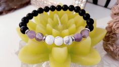 Beautiful Handcrafted Stretch Bracelet, Boho style, with 8 mm opaque Amethyst Beads, opaque Black Onyx, opaque White Howlite, with Stainless Steel elements that are totally hypoallergenic and never change the color.  They are mounted on Silicone Elastic Threads of greater resistance.  It's Unisex, a perfect gift for someone special and stylish.  Quite adjustable size but for a better realization of the article please choose the right wrist size from the table, if not, I will send you the standar White Amethyst Beaded Bracelets, White Amethyst Spiritual Beaded Bracelets, Black Amethyst Bracelet With 8mm Beads, Spiritual Onyx Bracelet With Black Beads, Spiritual Black Onyx Stretch Bracelet, Energy Protection, Howlite Bracelet, Meditation Bracelet, Elastic Thread