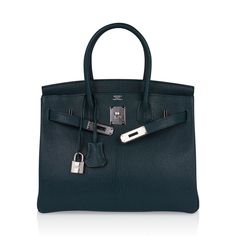 Guaranteed authentic Hermes Birkin 30 bag featured in Vert Cypress.Rare Chevre de Coromandel leather accentuates the beauty of this rich deep color.Fresh with Palladium hardware. Perfect for year round wear.Comes with lock, keys, clochette, sleepers, raincoat and signature Hermes orange box. NEW or NEVER WORNUnparalleled in trust, integrity and service, mightychic offers a beautiful selection of Hermes at your fingertips.final sale BAG MEASURES:LENGTH 30cm / 12"TALL 21cm / 8.5"DEEP 15cm / 6"HAND Orange Box, Hermes Orange, Birkin 30, Orange Boxes, Hermes Birkin 30, Deep Colors, Hermes Birkin, Bago, Bag Sale