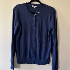 Brand New, Just Have Too Many. Perfect Condition And Very Soft! Happy To Take Any Measurements Or Answer Any Additional Questions That I Can. Stored In A Smoke-Free, Yorkie-Friendly Home - She Doesnt Shed Or Wear Sweaters, But Just In Case You Have An Allergy :) Open To Offers, But For The Best Discount, Make A Bundle! Blue Crew Neck Cardigan For Work, Banana Republic Sweater, Yorkie, Just In Case, Banana Republic, Sweaters & Cardigans, Cardigans, Shed, Color Blue