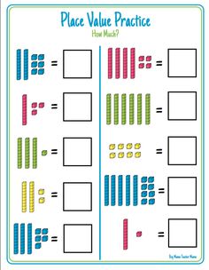 a place value practice sheet with numbers and fractions on the same page, which one is