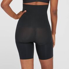 Our Remarkable Results mid-thigh shaping short uses breathable, comfortable compression to tone the tummy and thighs, and also give you a perky rear view. Best of all? The high-waist construction provides added tummy control and eliminates muffin top, while the lightweight, seamless design offers sleek, easy wear for every day. Supportive Compressive Shapewear With Built-in Shorts, Compressive Supportive Short Shapewear, Shaping Activewear With Built-in Shorts, Compression Activewear With Medium Bust Support, Compressive Smoothing Athleisure Shapewear, Compressive Smoothing Shapewear In Athleisure Style, Compression Smoothing Biker Shorts For Shapewear, Fitted Mid-thigh Workout Shapewear, Compressive Mid-thigh Biker Shorts Shapewear