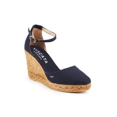 Estartit Canvas Wedges - Navy Blue - VISCATA Closed Toe Wedges, Womens Espadrilles Wedges, Palazzo Trousers, Espadrille Wedge, Wedge Espadrille, Espadrilles Wedges, Favorite Dress, Ankle Strap, Espadrilles