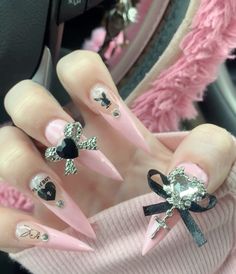 𝓂𝒾𝓃𝑒 ♡ Kawaii Nail Art, Kawaii Nails, Acrylic Designs, Nails Inspo, Stylish Nails, Nail Ideas, Cute Nails, Press On Nails, Nail Inspo