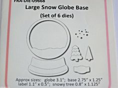 the snow globe base is set of 6 pieces, and it's ready to be cut