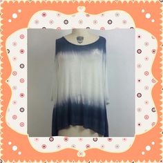 Navy And White Tie Dye Assymetrical Top. Very Lighweight And Comfy. Says One Size But Will Fir Anyone Who Wears S-L. Please Feel Free To Ask Any Questions You May Have. Happy Poshing Drapey Asymmetrical Summer Tops, Summer Layering Blouse With Asymmetrical Hem, Casual High-low Hem Blouse For Spring, Casual Flowy Tops With Asymmetrical Hem, Trendy Summer Tops With High-low Hem, Trendy High-low Hem Tops For Summer, Flowy Spring Blouse With Asymmetrical Hem, Flowy Blouse With Asymmetrical Hem For Spring, Flowy Asymmetrical Hem Blouse For Spring