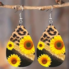 Beautiful Earrings! Yellow Sunflower Design Dangle Earrings, Yellow Sunflower Dangle Earrings, Casual Yellow Earrings For Gift, Casual Yellow Earrings Perfect For Gifts, Casual Yellow Earrings For Summer, Trendy Yellow Earrings With Ear Wire, Trendy Yellow Flower Earrings, Casual Yellow Drop Earrings, Yellow Earrings For Summer Gifts