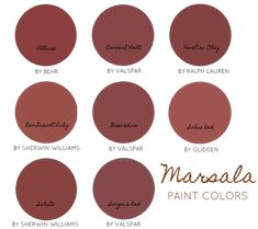 different shades of maroon paint colors