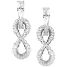 Crafted with timeless style in mind, these exquisite earrings are a wondrous display of Swarovski savoir-faire with a mini hoop and an elegant infinity motif..Set in rhodium-plated mixed metal; Swarovski zirconia.Approx. drop: 1-1/3'.Post back closure.Pairs with other pieces from the Hyperbola collection.Item comes packaged in a gift box.Photo may have been enlarged and/or enhanced..This item cannot be shipped to American Samoa, Guam, Marshall Islands, U.S. Virgin Islands, Puerto Rico, Palau, or the Pacific Islands Elegant Silver Hoop Bridal Earrings, Elegant Formal Hoop Bridal Earrings, Elegant Infinity White Gold Earrings, Elegant White Gold Infinity Earrings, Silver Infinity Earrings For Formal Occasions, Silver Infinity Earrings For Formal Events, Elegant Infinity Earrings For Formal Occasions, Elegant Infinity Earrings For Anniversary, Elegant Sterling Silver Infinity Earrings