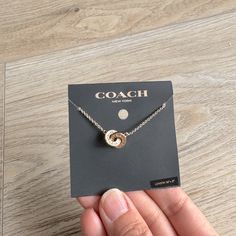 Classic Interlocking Open Circle Necklace From Coach. Nwt Elegant Coach Jewelry With Adjustable Chain, Coach Jewelry, Circle Pendant Necklace, Circle Necklace, Circle Pendant, Simple Jewelry, Womens Jewelry Necklace, Jewelry Necklaces, Women Jewelry