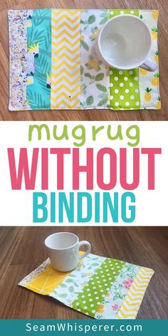 the mug rug without binding pattern is shown