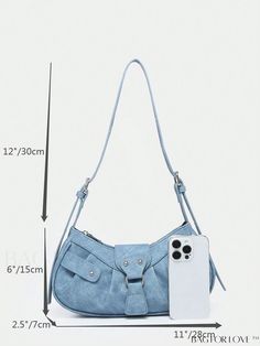 BagForLove - Studded PU Hobo Bag with Adjustable Strap: A Fashionable Essential! Product Description Color Blue Details Grommet Eyelet Magnetic Yes Bag Size Medium Type Hobo Bag Strap Type Adjustable Closure Type Flap Style Fashionable Composition 100% Polyester Material PU Leather Size Chart INCH CM Bag Length Bag Width Bag Height Handle Height 11 inch 2.8 inch 5.9 inch 11.8 inch Bag Length Bag Width Bag Height Handle Height 28 cm 7 cm 15 cm 30 cm Details Pictures Similar Products h2 { text-ali Bag Straps, Hobo Bag, Polyester Material, Bags Shoulder, Pu Leather, Adjustable Straps, Color Blue, Blue Color, Size Medium